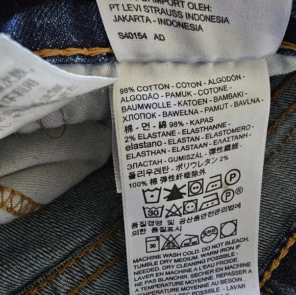 Levi's 502 Taper Dark Wash Jeans Size Men's 38x32 - Picture 12 of 13